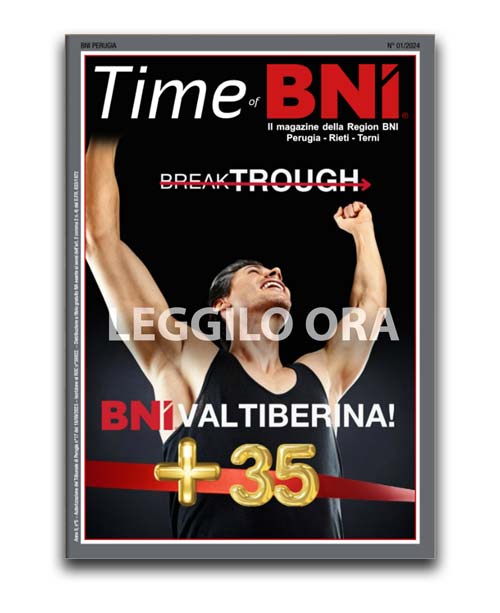 copertina magazine time of bni